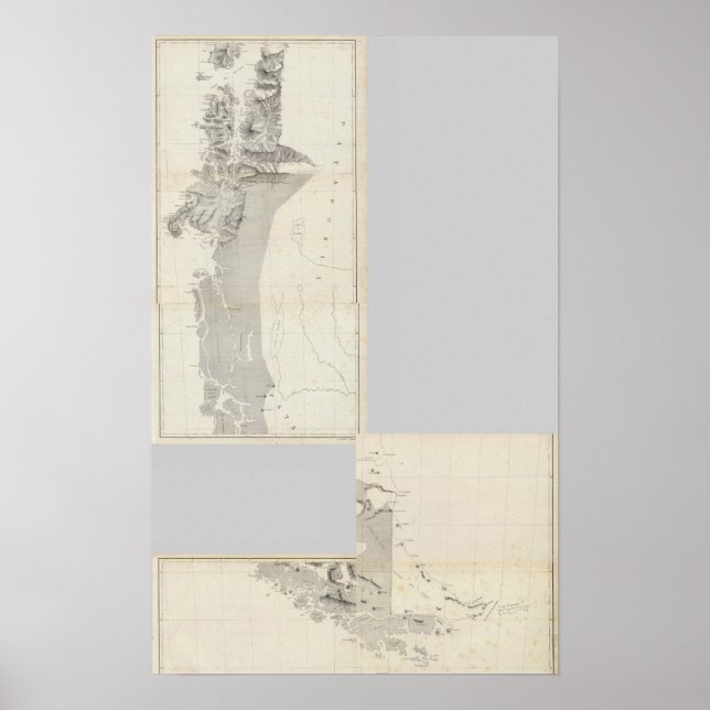 Map of the Republic of Chile 915 Poster (Vorne)