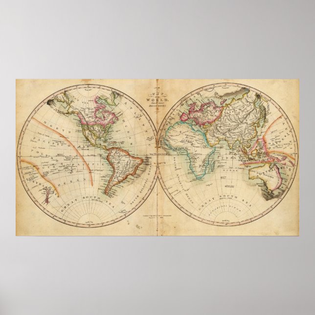 Map of the World 3 Poster (Vorne)