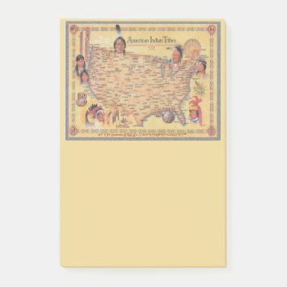 "Map of US Native Tribes" Post-it Klebezettel