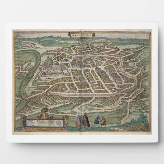 Map of Vilnius, Lithuania, from 'Civitates Orbis T Fotoplatte (Vorderseite)