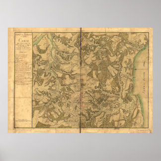 Map of Williamsburg for Comte de Rochambeau Poster