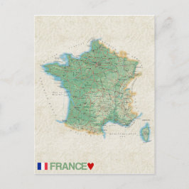 MAP POSTCARDS FILM Frankreich Postkarte
