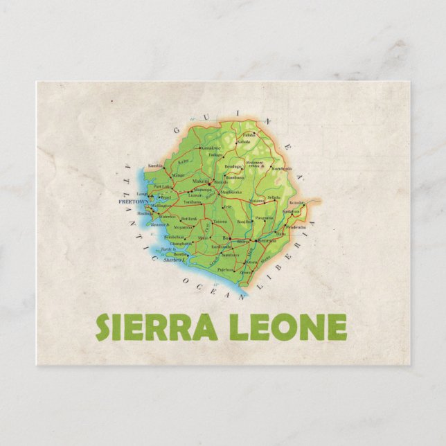 MAP POSTCARDS, in Sierra Leone Postkarte (Vorderseite)