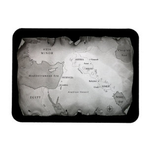 MAP VON MESOPOTAMIA Magnet 3"x4"