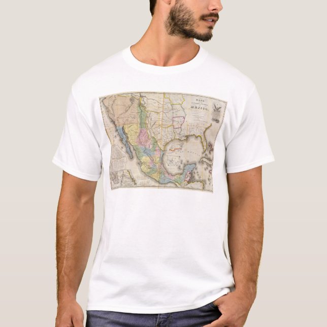 Mapa de Los Estados Unidos De Mejico T-Shirt (Vorderseite)