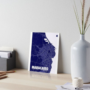 Mapa de Maracaibo - Venezuela Reiseplan Poster