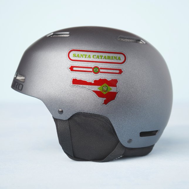 MAPA DE SANTA CATARINA. SAMER BRASIL AUFKLEBER (Helmseite)