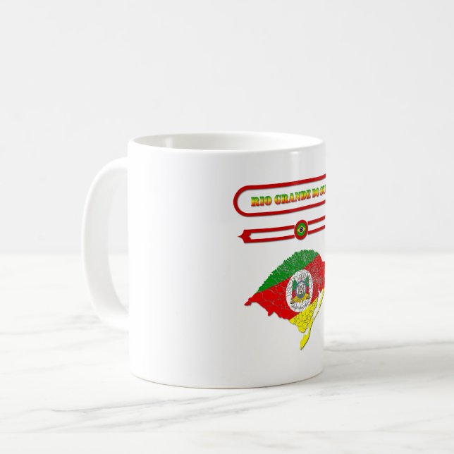 MAPA DO RIO GRANDE DO SUL. SAMER BRASIL KAFFEETASSE (Vorderseite Links)