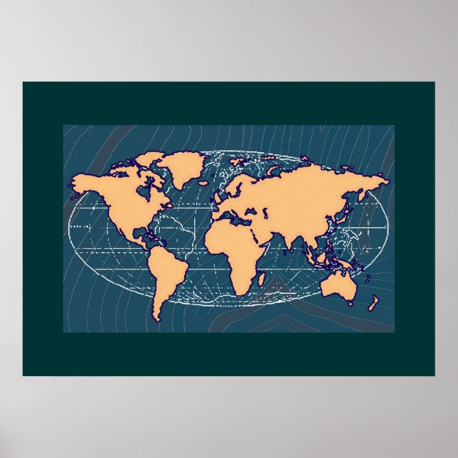 Mapa-mundi-Dekorwand Poster (Vorne)