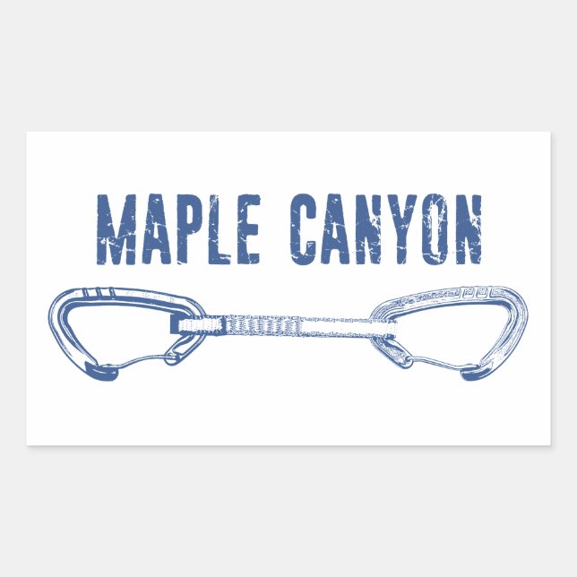 Maple Canyon Klettersteig Schnellziehen Rechteckiger Aufkleber (Vorderseite)
