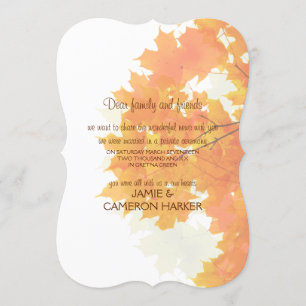 Maple Feuilles Elopement Faire-part