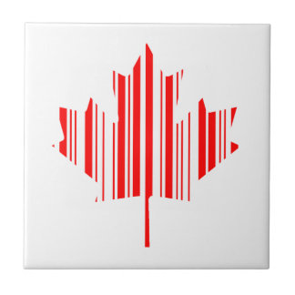 MAPLE LEAF BAR CODE KANADA FLAG Barcode Muster Fliese