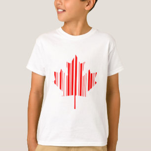 MAPLE LEAF BAR CODE KANADA FLAG Barcode Muster T-Shirt