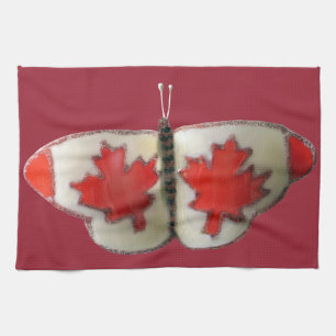 "Maple Leaf Monarch" Kanadische Flagge Schmetterli Handtuch