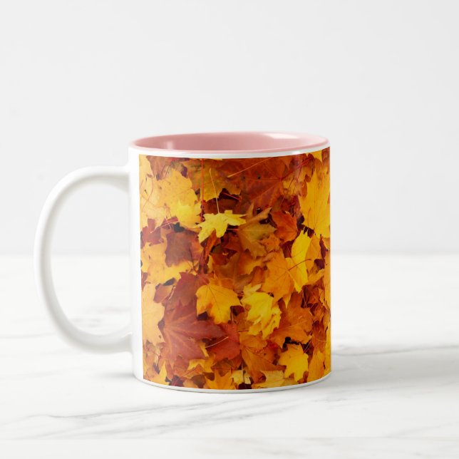 Maple Leaf Pattern-25877 Zweifarbige Tasse (Links)