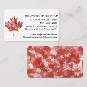 Maple Leaf Rot Kanada Visitenkarte