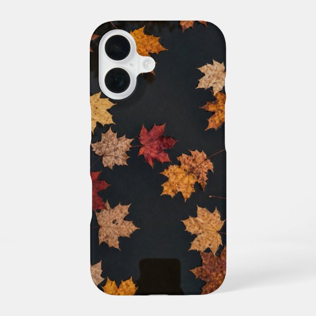 Maple Leaves Pattern Fall Phone Case iPhone 16 Hülle (Rückseite)