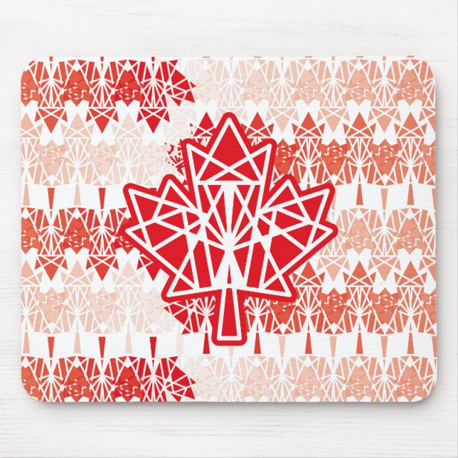 MAPLE MADE WITH TRIANGLES CANADA FLAG BY MASANSER MOUSEPAD (Vorne)