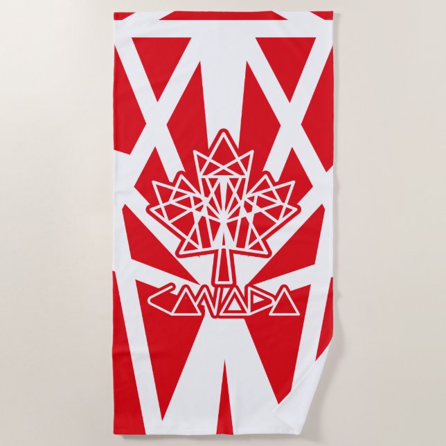 MAPLE MADE WITH TRIANGLES CANADA FLAG BY MASANSER STRANDTUCH (Vorderseite)
