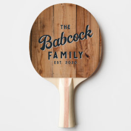 Maple Rough Cut Retro Family Name & Year Tischtennis Schläger