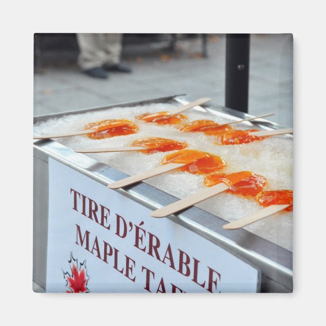 Maple Taffy Tire D'Erable Quebec Canada Magnet (Vorne)
