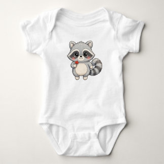 Maple the Raccoon Baby Bodysuit — Cute Woodland An Strampler