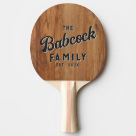 Maple Wood Retro Family Name & Year Tischtennis Schläger