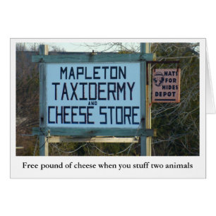 mapleton Taxidermy u. Käsegeschäft