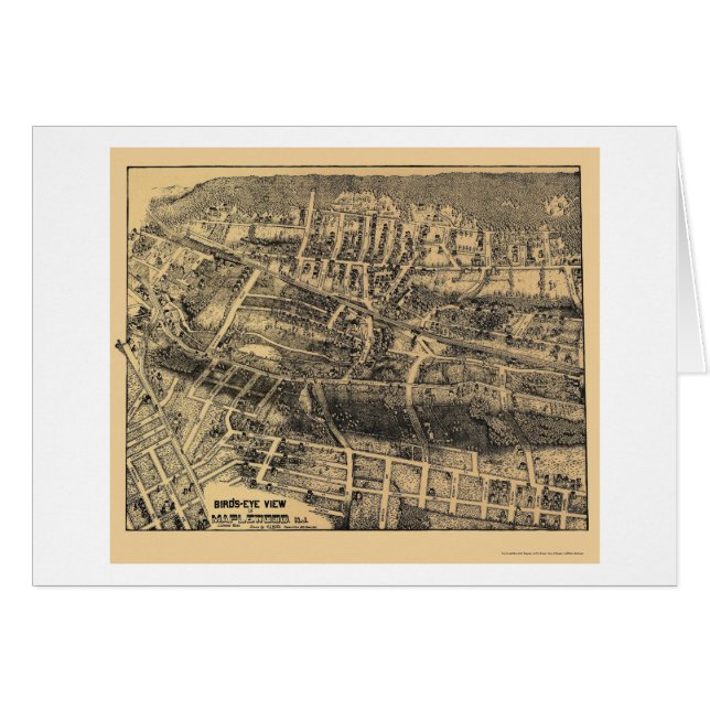 Maplewood, NJ panoramische Karte - 1910 (Vorderseite (Horizontal))