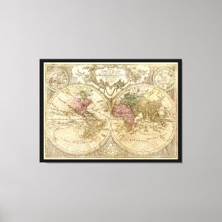 Mappa Totius Mundi Weltkarte (1775) Leinwanddruck