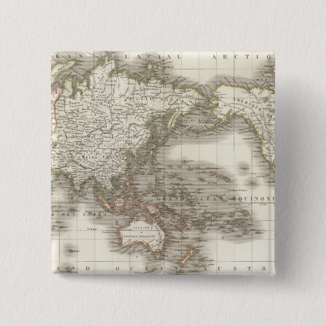 Mappemonde - Globe-Karte Button (Vorderseite)