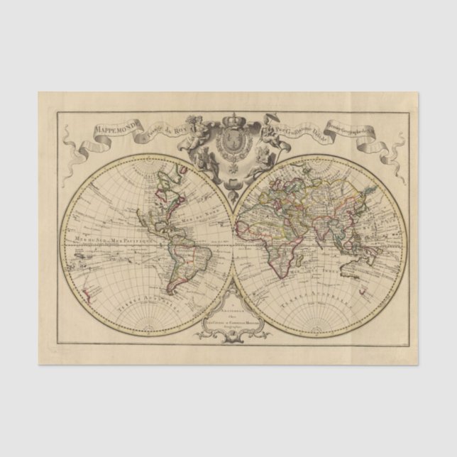 Mappemonde Seidenpapier (Vorderseite)