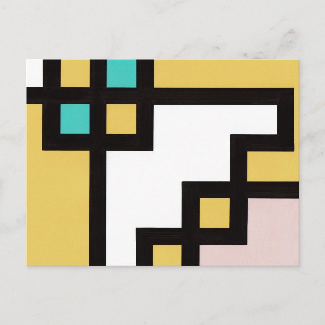 【mapper #4】ポストカード 抽象画　モダン　レトロ  postkarte (Vorderseite)