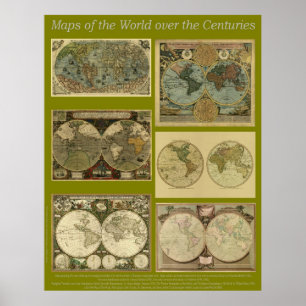 Maps of the World over the Centuries Poster