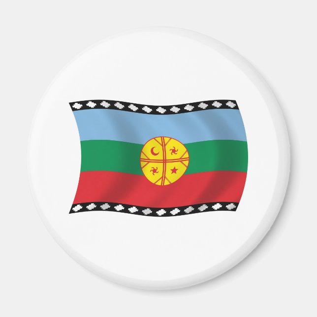 Mapuche-Flaggenmagnet Magnet (Vorne)