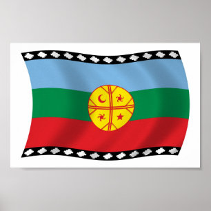 Mapuches-Flagge Poster Druck