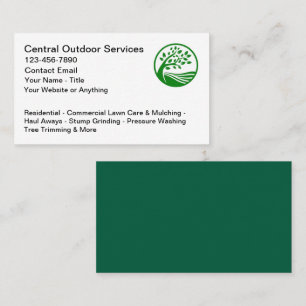 Maquette de cartes de visite pour services de jard