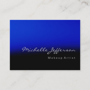 Maquillage Artiste Bleu Noir Carte de visite uniqu