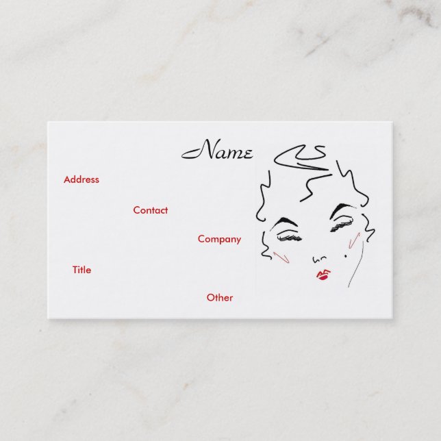 Maquillage Artiste Classic Lips II Carte de visite (Devant)