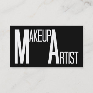 Maquillage Artiste Noir Simple Carte de visite