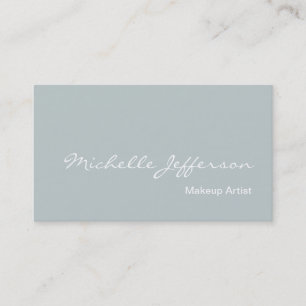 Maquillage Artiste Script Bleu Blanc Carte de visi