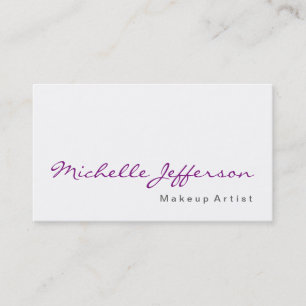 Maquillage calligraphie Artiste Carte de visite si