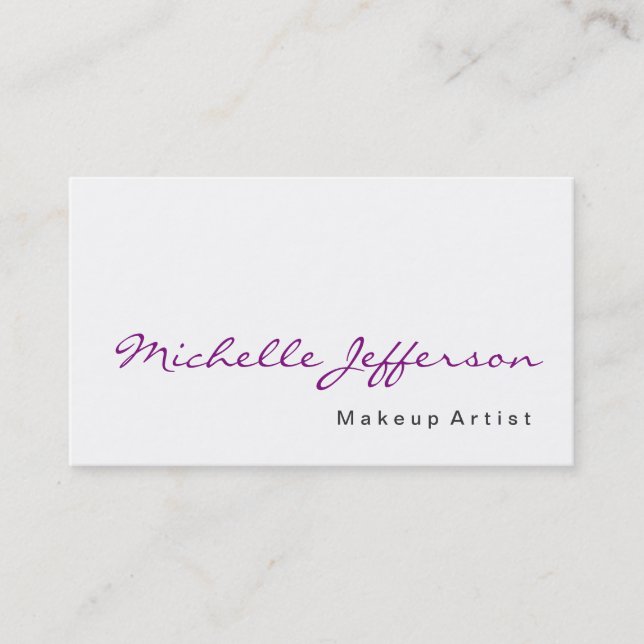 Maquillage Calligraphie Artiste Profession Carte d (Devant)