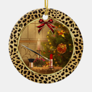 Maquillage Cheetah Imprimer ornement rond