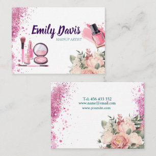 maquillage design carte de visite avec parties sci