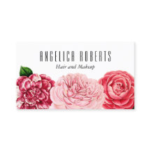 Maquillage floral / salon carte de visite tendance