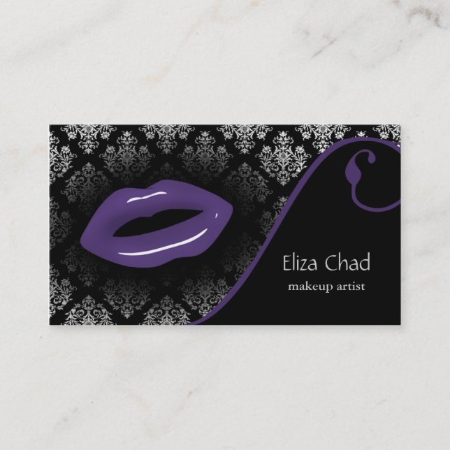 maquillage violet chaud Cartes de visite (Devant)