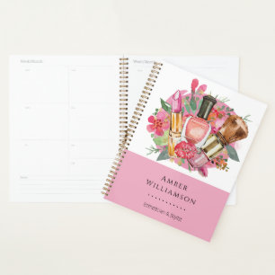 Maquilleuse Moderne Rose Aquarelle Féminine Chic