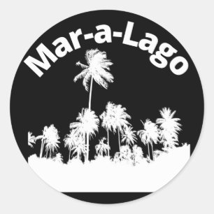 Mar-A-Lago Florida Palmen Runder Aufkleber