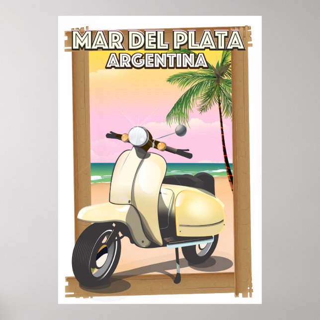 Mar del Plata Argentina beach poster (Vorne)